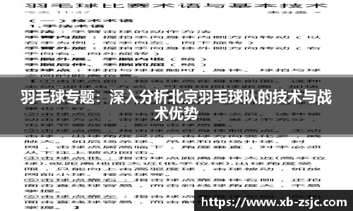 羽毛球专题：深入分析北京羽毛球队的技术与战术优势